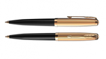 Шариковая ручка Parker 51 DELUXE BLACK GT, цвет чернил черный