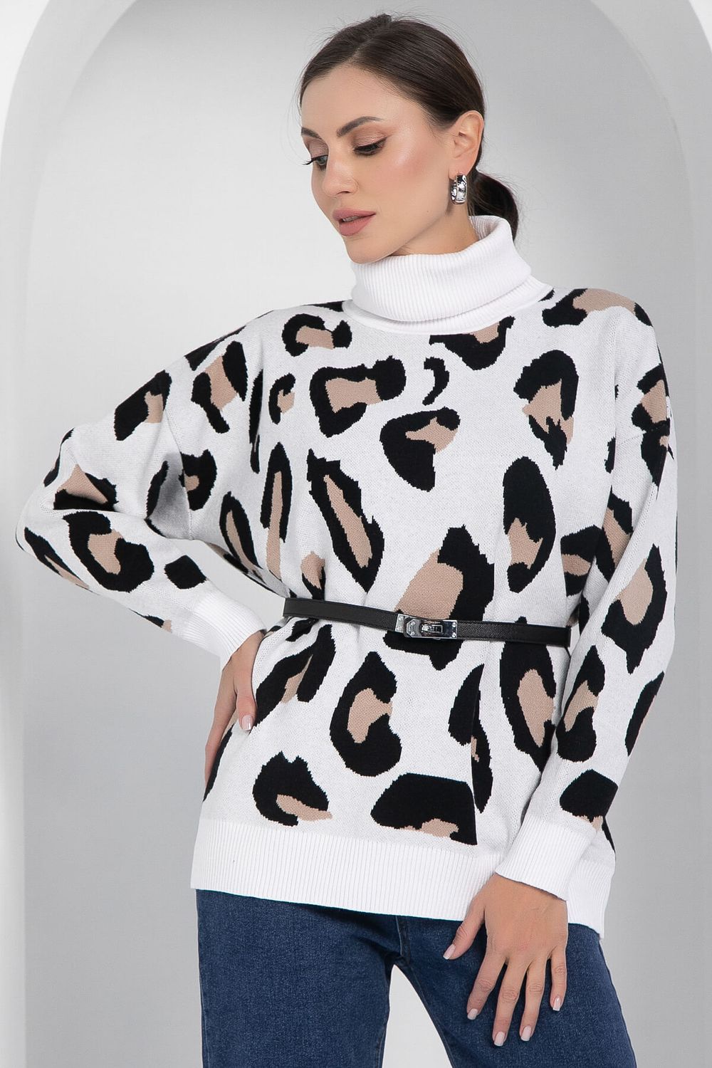 Джемпер Лоренсия (бело-бежевый) Б12700-18 LT Collection