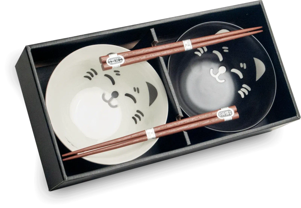 Mensa Home Набор из 2 мисок для кошек 15х7 см + палочки для еды