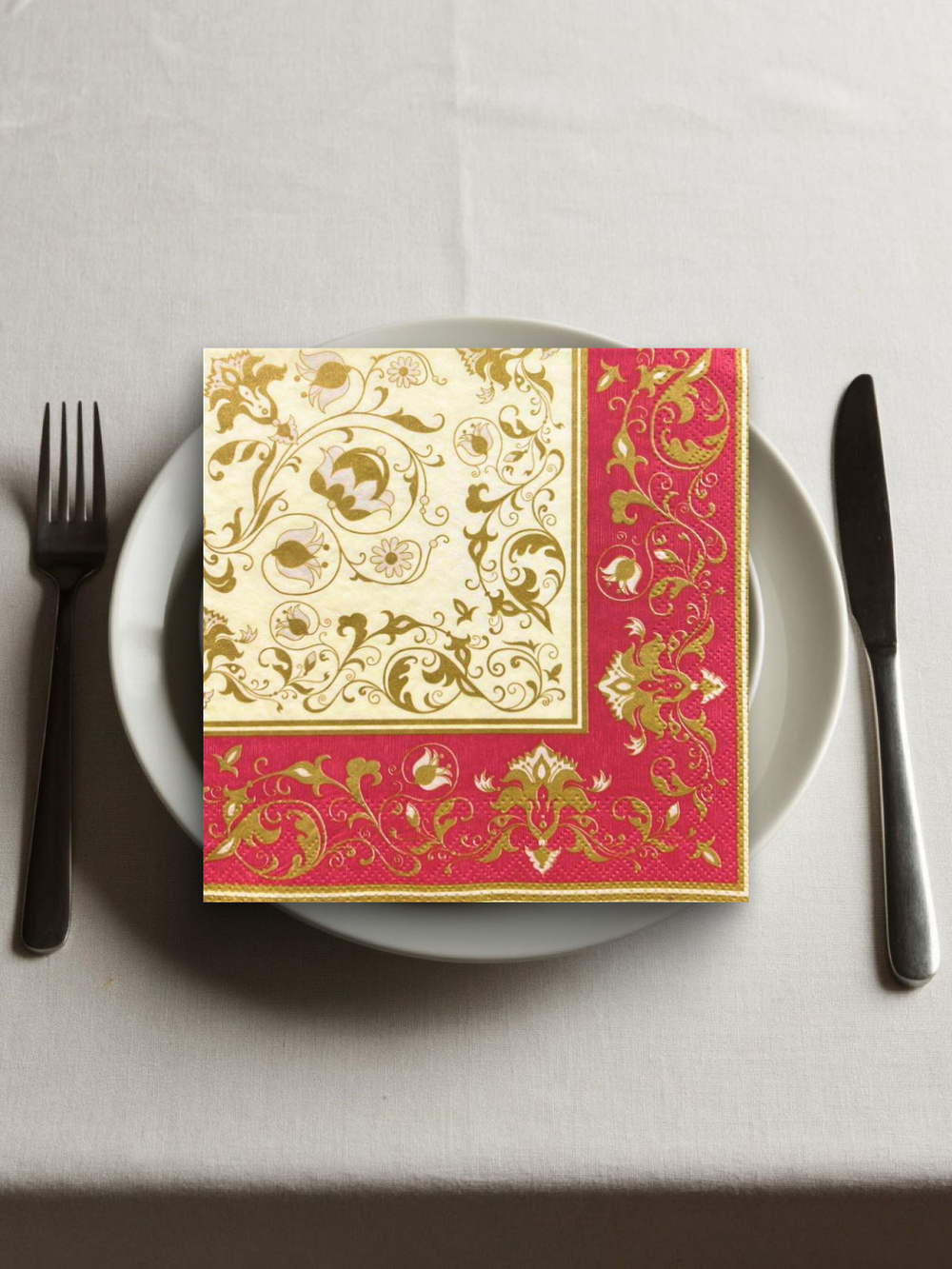 Салфетки бумажные праздничные трёхслойные для сервировки и декупажа Белиссимо