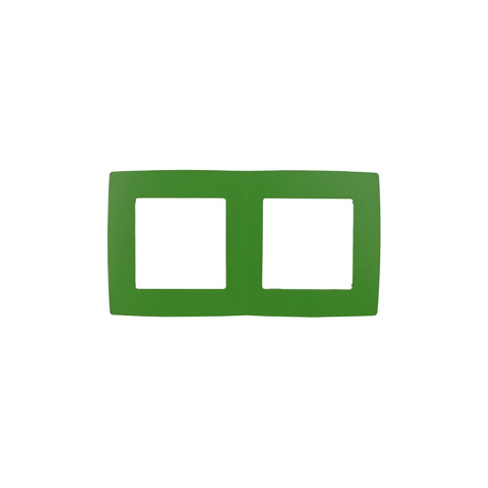 12-5002-27 ЭРА Рамка на 2 поста, Эра12, зелёный | Эра 12 Зеленый