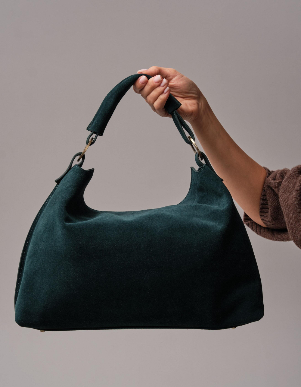 Замшевая сумка на плечо Deboro 30900 форест