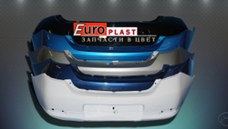 Задний бампер в цвет Renault Sandero 2013-2018