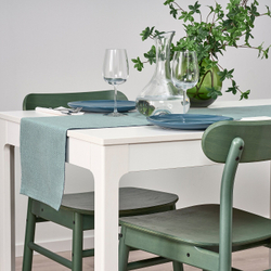 IKEA SVARTSENAP  (ИКЕА СВАРТСЕНАП)  -  Настольная скатерть, зелено-голубая, 35x130 см