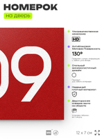 Номер на дверь 509, табличка на дверь для офиса, квартиры, кабинета, аудитории, склада, красная 120х70 мм, Айдентика Технолоджи