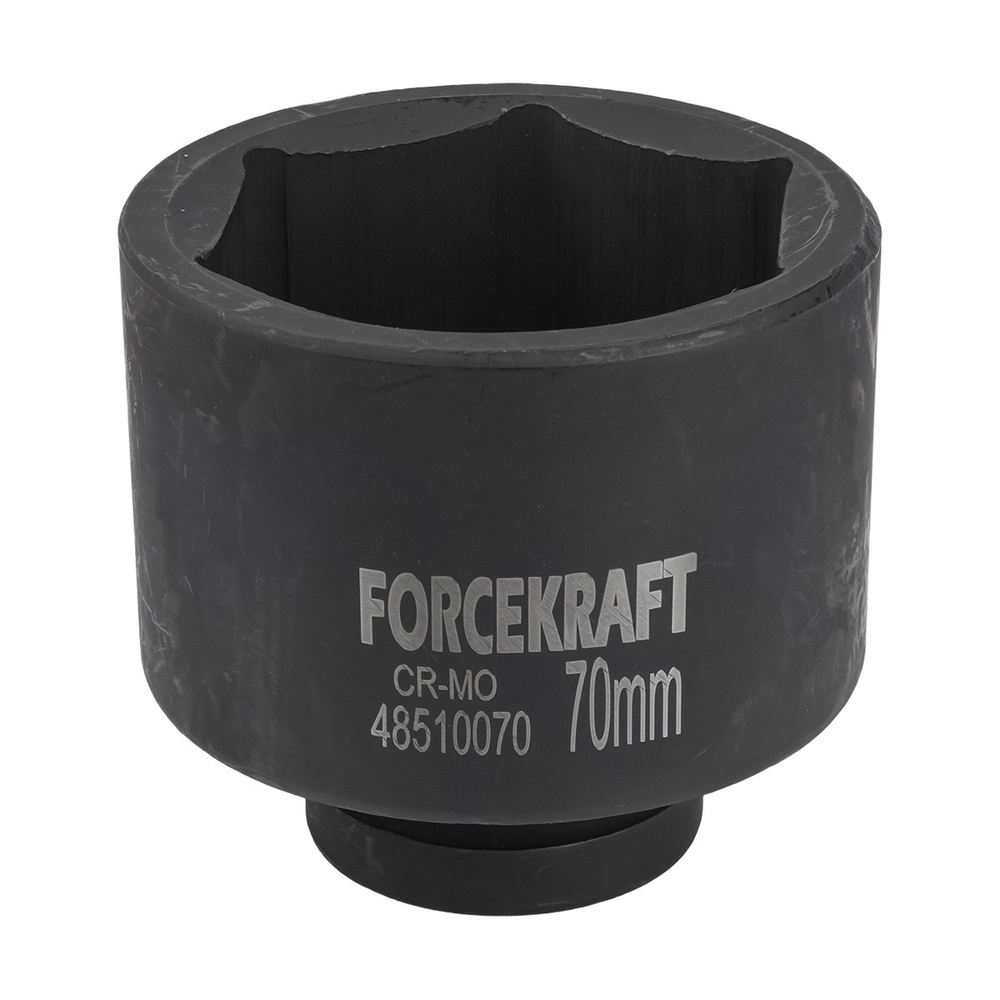 Головка ударная глубокая 1'', 70мм (6гр) FORCEKRAFT FK-48510070
