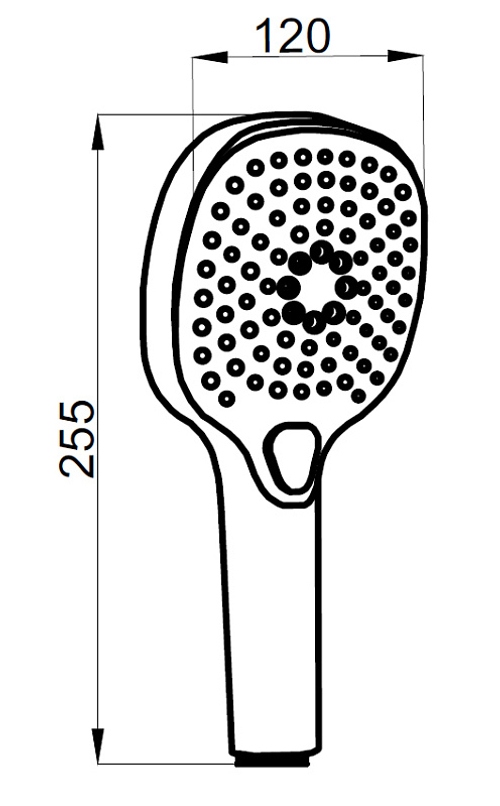 Душевая лейка Azario NEVO, 3 режима, черный матовый (AZ-157830124)