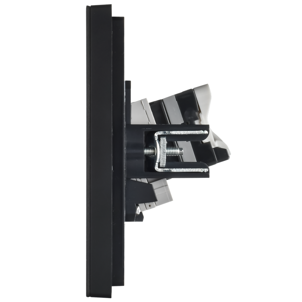 FORTE&PIANO Розетка двойная RJ11+RJ45 кат.5E FP135M металл черный IEK