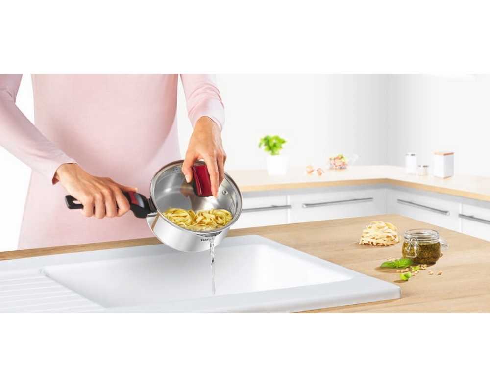 Ковш с крышкой Tefal Cook&Clip 1.5 л 16 см G7232274