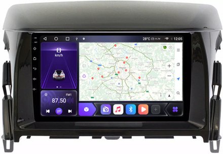 Магнитола для Mitsubishi Eclipse Cross 2018-2022 (ШГУ под козырьком) - Carmedia OL-1570 IPS, Android 10, 8 ядер (TS18), 4G SIM-слот