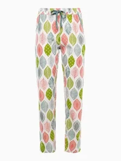 Брюки женские с принтом, цвет белый, размер 48