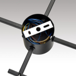 8186/8C COMFI LN26 247 черный, металл Люстра потолочная LED GX53 8*7W 220V DABRA