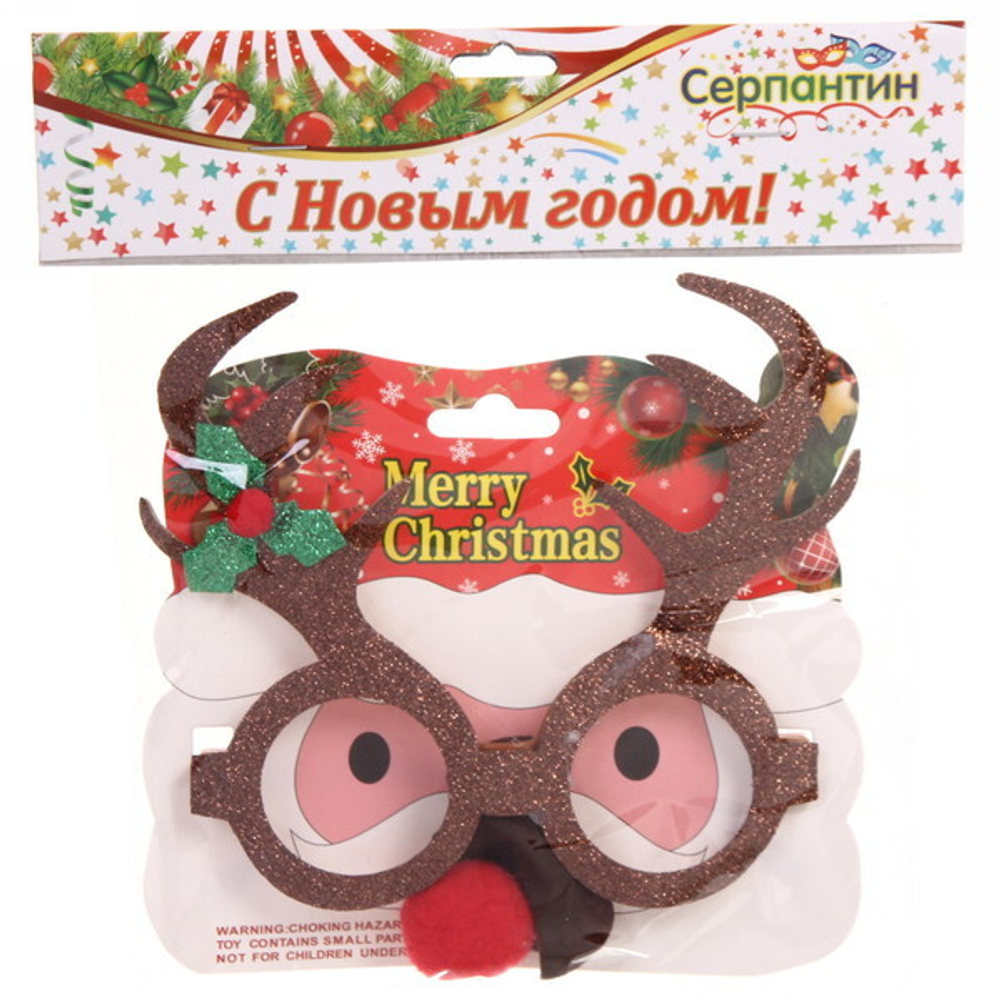 Очки карнавальные «Загадочный олень» 17*16 см, микс