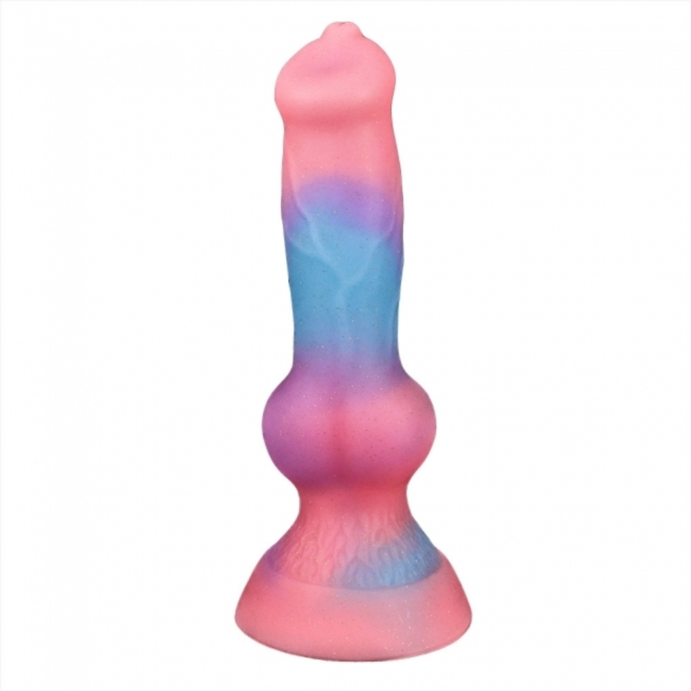 Космический фаллоимитатор c присоской ROSYLAND светящийся в темноте (Цвет: разноцветный)