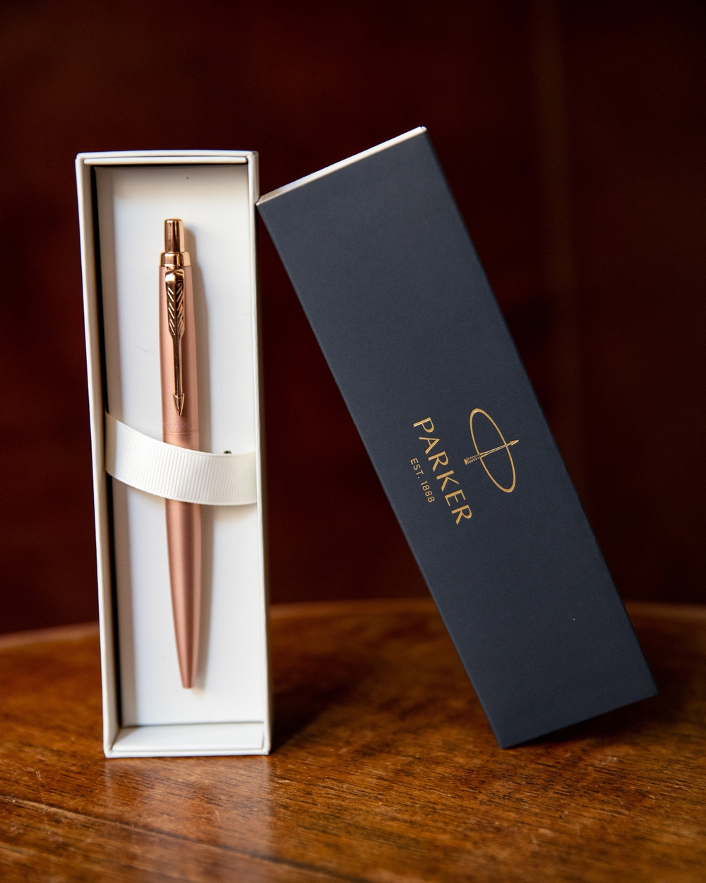 Подарочный набор с гравировкой с ручкой Parker Jotter XL Monochrome SE20 Pink Gold PGT (коричневый)
