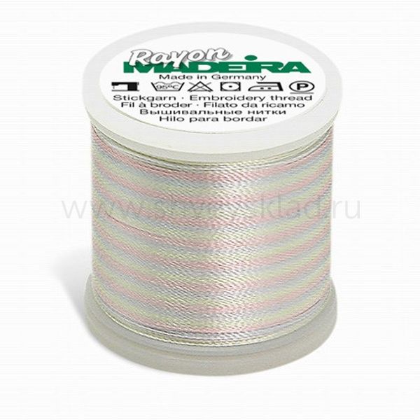Нитки вышивальные вискоза Madeira Rayon №40, 200 м, цв. 2101, 9840, 5 катушек