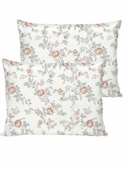 Наволочка комплект 2шт перкаль Сказка "Роза серая" 50x70 см на молнии