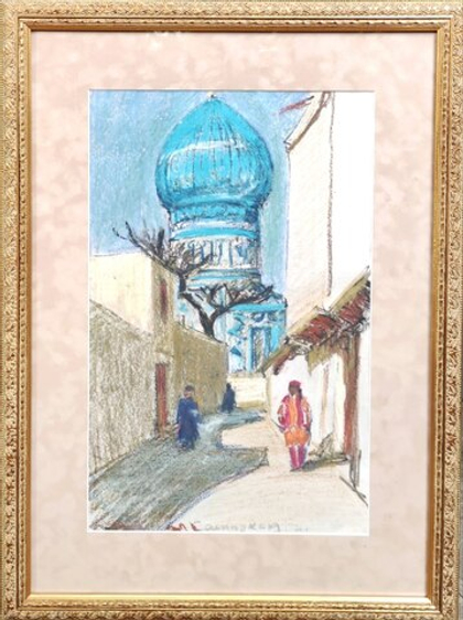 Картина Цветковой В.П. "Самарканд" бумага/пастель 65х46