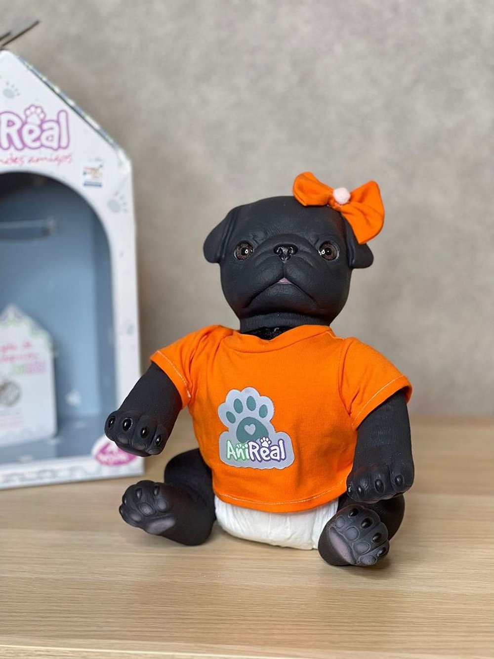 Игрушка мягконабивная 35см AniReal Бульдог (60101)