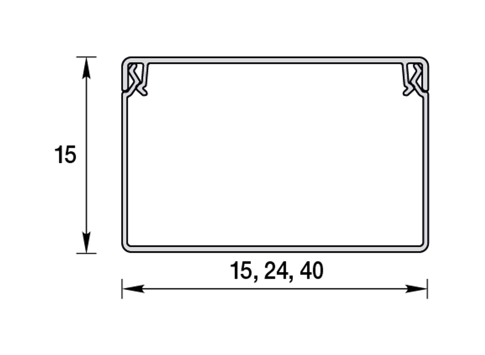 Кабельный короб Идеал ПВХ КБК 24х15 белый 2000 мм