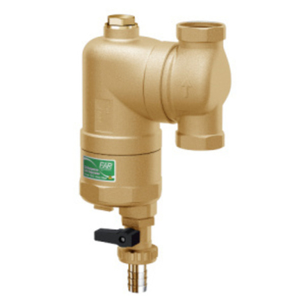 Сепаратор шлама (дешламатор) Smart 3/4", с магнитной вставкой, с поворотным соединением, латунный FAR