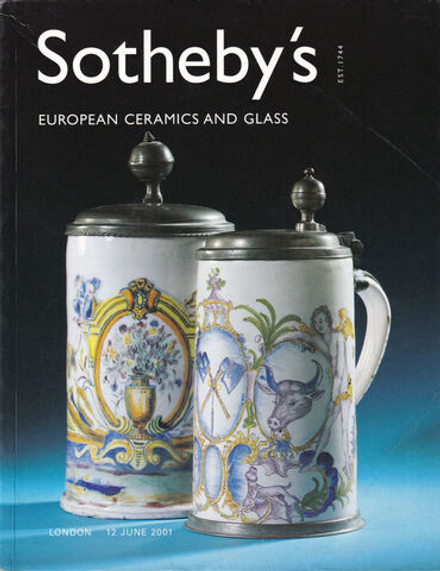 Каталог аукциона Sotheby's, Лондон, Европейская керамика и стекло от 12 июня 2001 года