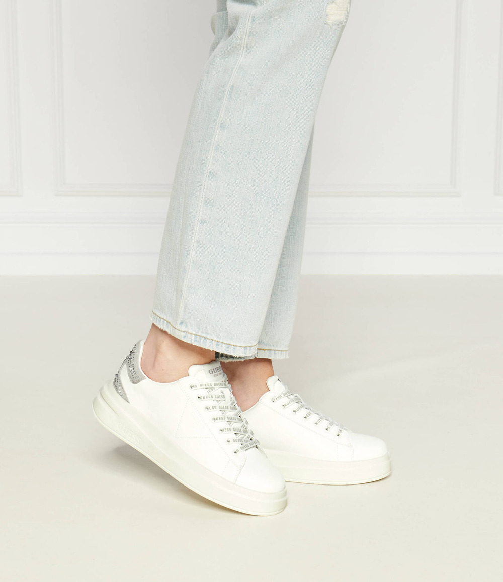 Кожаные кроссовки elbina Guess - белый(FLTELB LEA12)