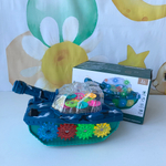 Танк светящийся с шестеренками, танк прозрачный детский со светозвуковыми эффек