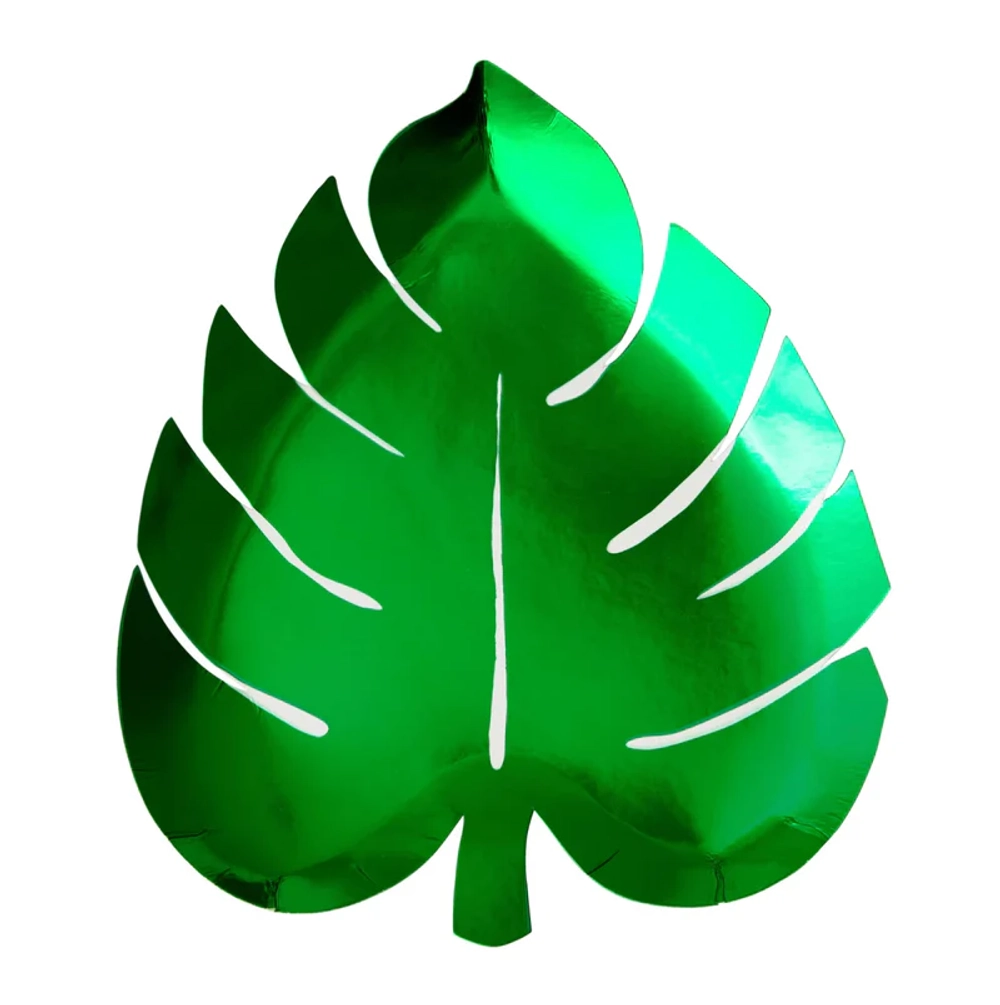 Тарелки в форме пальмового листа «Зелёный» 8 шт.