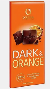ШОКОЛАД O`ZERA ГОРЬКИЙ DARK ORANGE 55% 100ГР