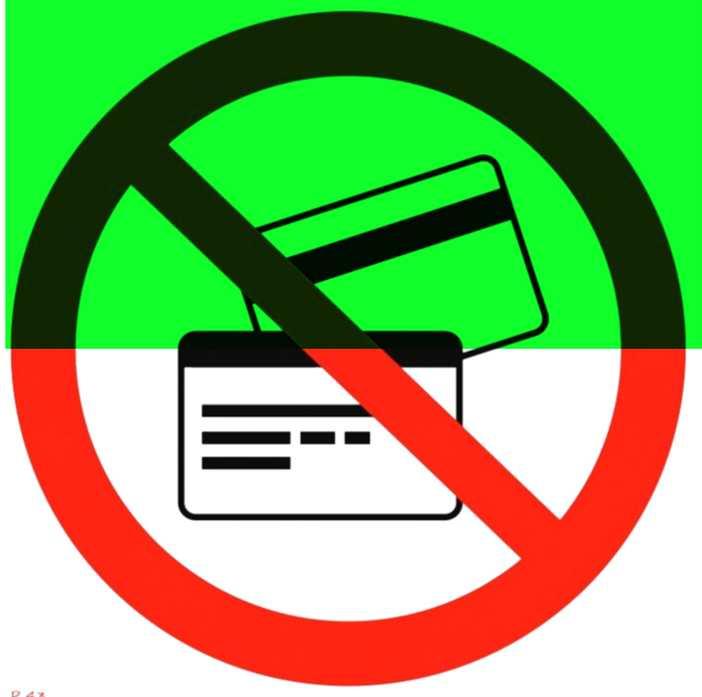 Р43 "Запрещается пользоваться магнитными карточками"