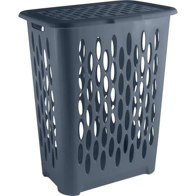Корзина для белья Keeplex Light с откидной крышкой 37л 42,2х51,5см космический серый