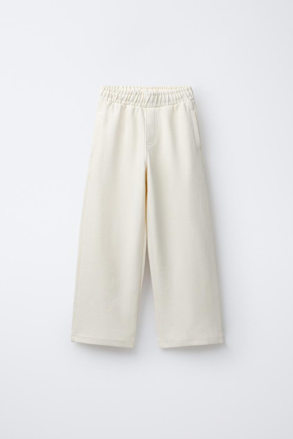 ZARA КОМПЛЕКТ ИЗ ФУТБОЛКИ И БРЮК, ЭКРЮ