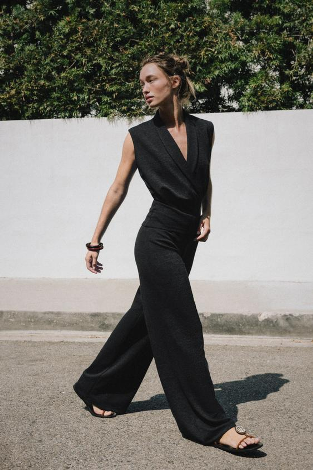 ZARA БАЗОВЫЕ БРЮКИ ПИКЕ, ТЕМНЫЙ АНТРАЦИТ