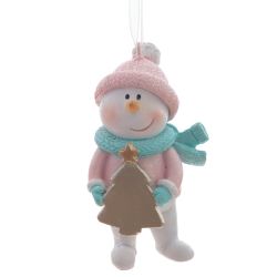 GAEM Изделие декоративное подвесное "Снеговики", L4,5 W3 H8 см, 3в.