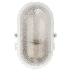 Светильник ЭРА НБП 01-60-012 с ободком Евро пластик / стекло IP53 E27 max 60Вт 185х120х110 овал белый | Светильники ЖКХ РБ