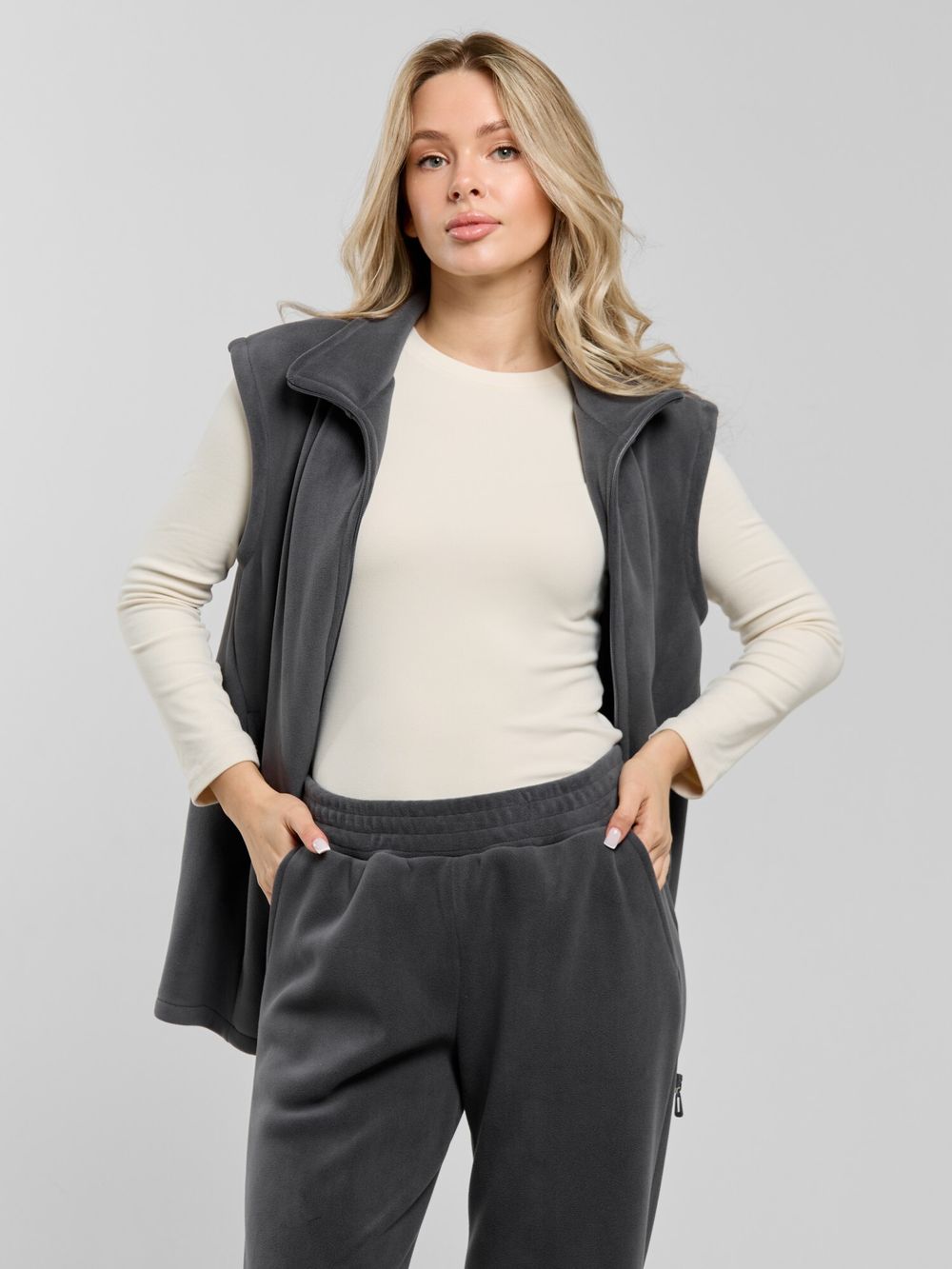 Толстовка (жилетка) Блик-3 Виотекс ГРАФИТОВЫЙ