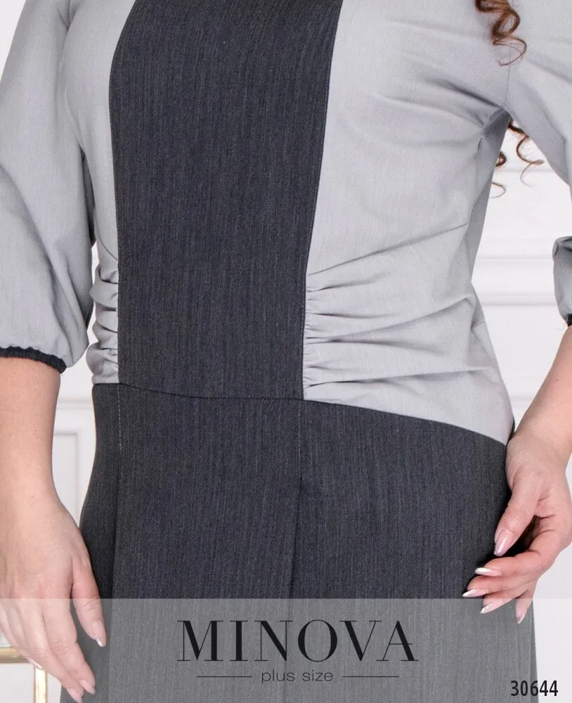 Платье 343-серый Minova