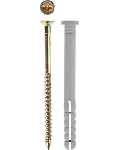 ЗУБР 6 х 40 мм, цилиндрический бортик, 2000 шт, дюбель-гвоздь (4-301360-06-040)