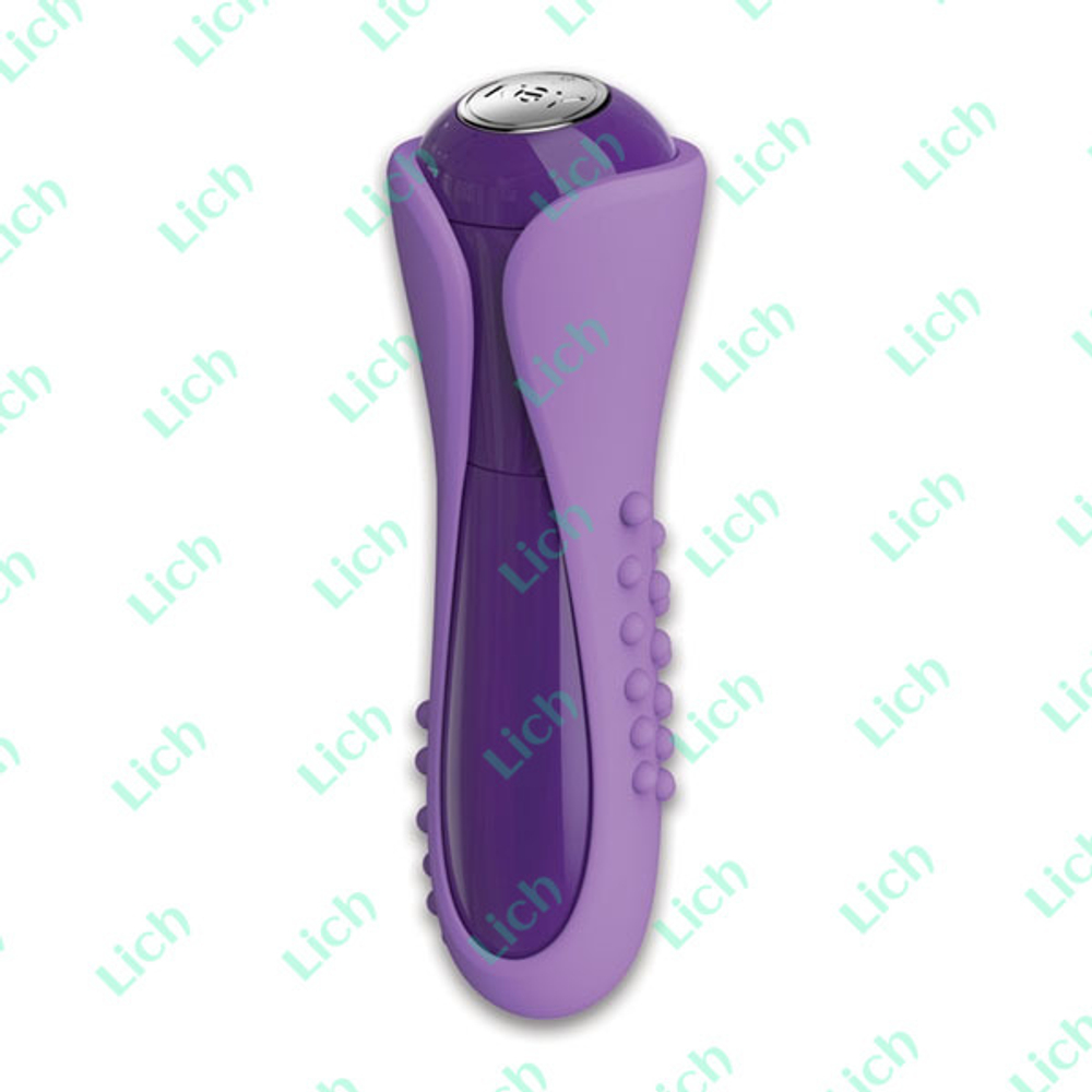 Сиреневый вибратор с двумя сменными насадками Io Key