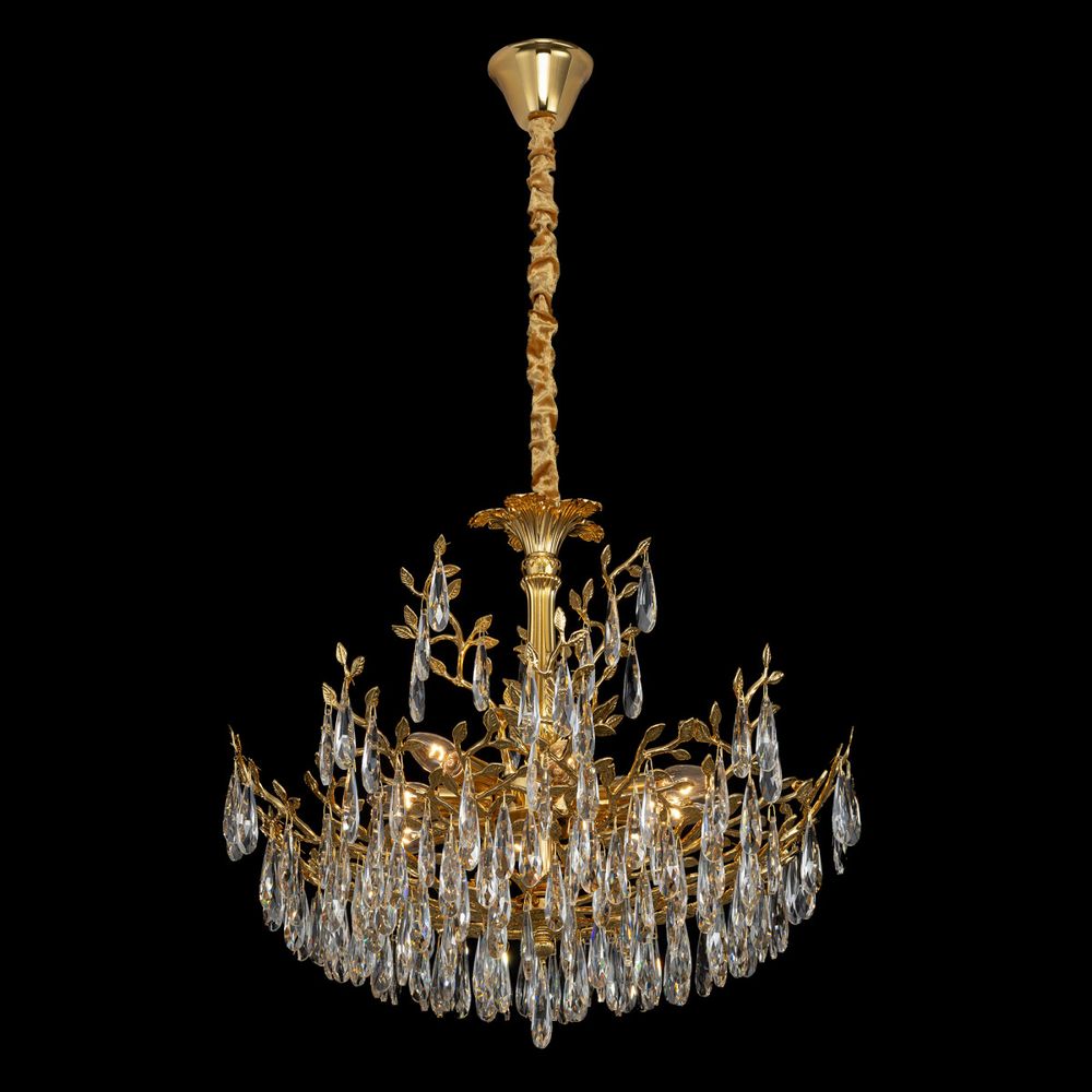 Citilux RITZ CL310082 Люстра хрустальная подвесная Золото