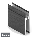 ЭКО Рамка нижняя двери (1,75 м) черный велюр (ПВХ) (AE0331) Aristo (Out)