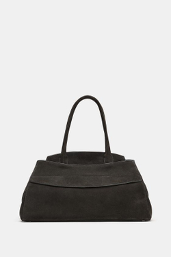 ZARA ЗАМШЕВАЯ СУМКА, СЕРЫЙ