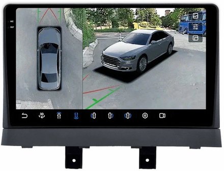 Магнитола для Changan Alsvin 3 2018+ - FarCar BX9-360-9569 монитор 9.5" 2K QLED на Android 13, 6Гб+128Гб, CarPlay, 4G SIM-слот, 4 камеры в комплекте
