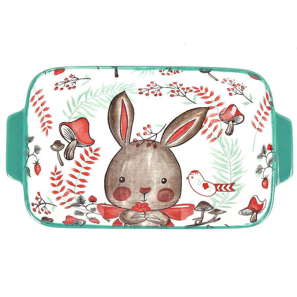 Блюдо для запекания "Kawaii Forest.Rabbit" 22*12,5*5см. v=600мл. (фарфор) (min9) (транспортная упако