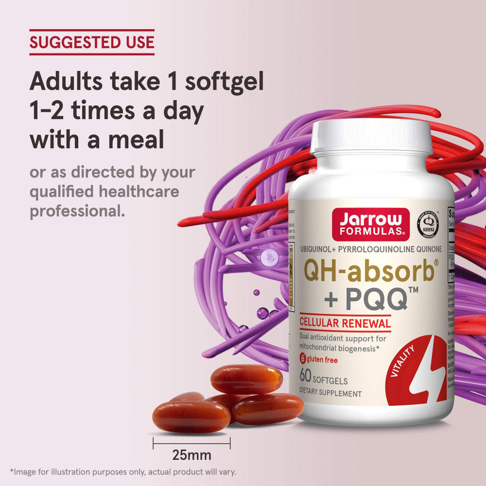 Jarrow Formulas, QH-Absorb + PQQ, 60 капсул