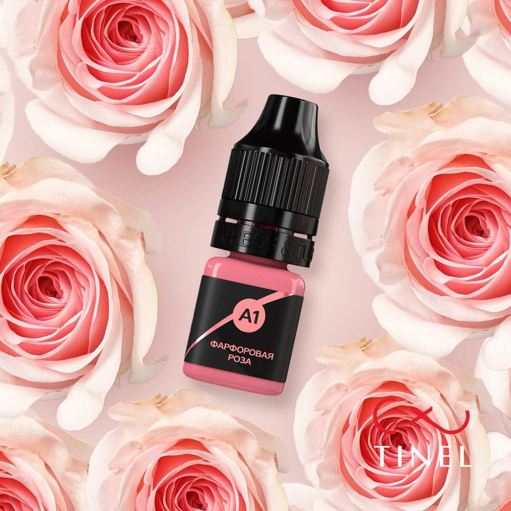 Пигмент для татуажа Тинель А1 Фарфоровая роза