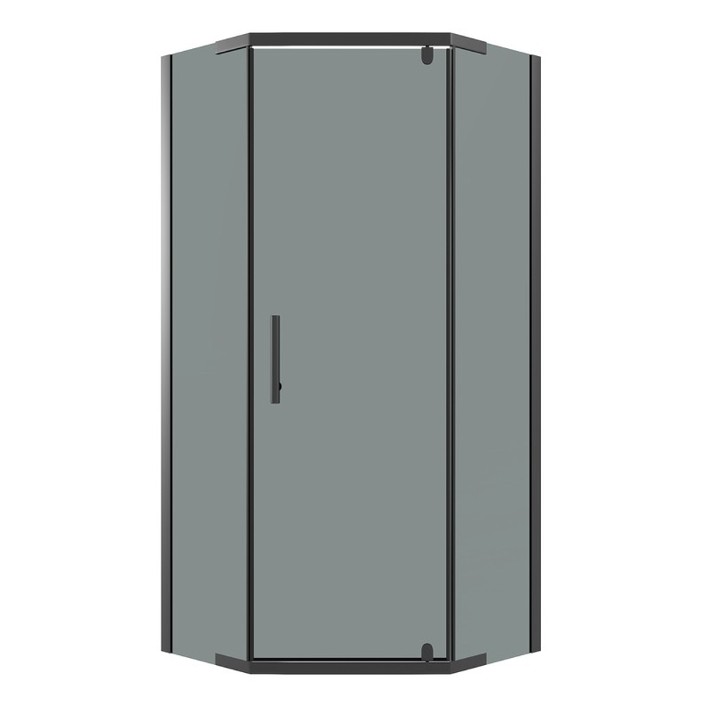 Душевое ограждение Niagara Eco NG-1009-14DT (90х90х190) трапеция,распашное,черный,стекло тонированное,1 место