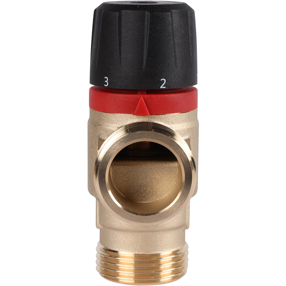 Клапан термостатический смесительный ROMMER - 1" (НР/НР, 35-60°C, Kvs 2.5, L-смешивание)