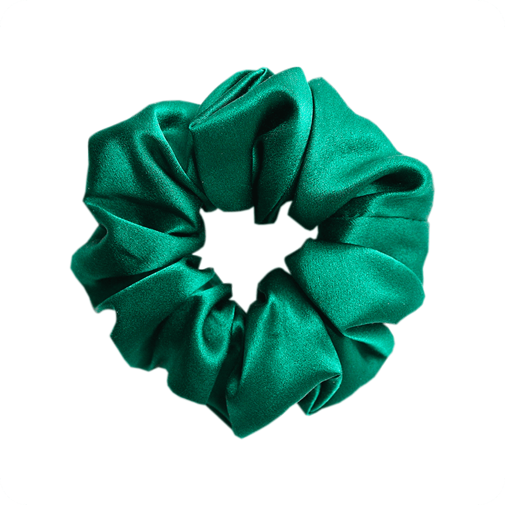 Шелковая резинка большая, изумруд, фото 1